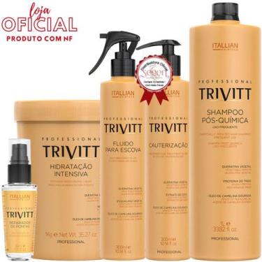 Imagem de Kit Trivitt Shampoo+Hidratação+Fluido+Cauterização+Reparador - Itallia