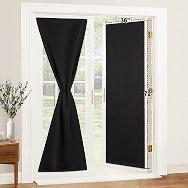 Imagem de NICETOWN 2 painéis de cortinas de porta com moedas adesivas, persianas de janela com isolamento térmico portátil para claraboias, escritório e porões, proteção de privacidade para escurecimento de