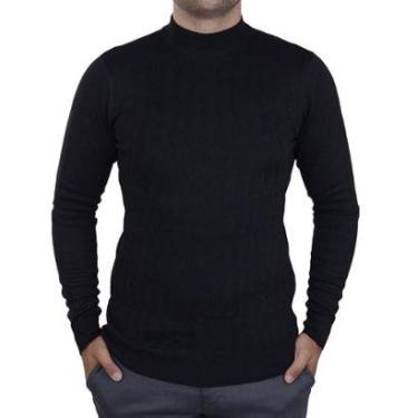 Imagem de Blusa Masculina Broken Rules Sueter Tricot Preta - 590182-Masculino