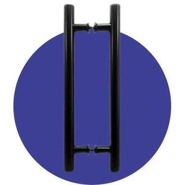 Imagem de Puxador H Alumínio Tubular Redondo Diâmetro   Preto Fosco  - Bauhand, 