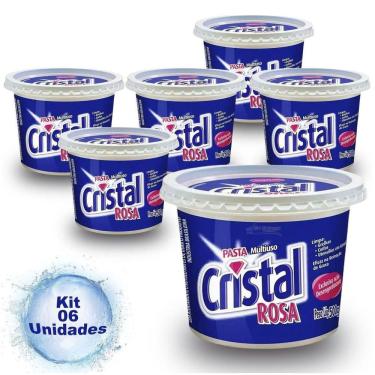 Imagem de Kit 6 Saponáceo Em Pasta Cristal Rosa 500g