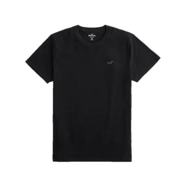 Imagem de Camiseta Preta Extra gg Masculina Hollister 100% Algodão