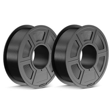 Imagem de JAYO Filamento PETG 1,75 mm 2,2 kg, filamento de impressora 3D PETG de forte resistência, precisão dimensional +/- 0,02 mm, serve para a maioria das impressoras 3D FDM (preto, preto