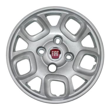 Imagem de Calota Aro 13 222CB-PTA + Emblema Alumínio Fiat V - Garagem Online Gri