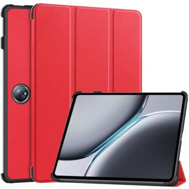 Imagem de Kepuch Custer Capas para Oppo Pad 3 / Oneplus Pad 2 / Oneplus Pad Pro,Couro-PU Bolsas Estojos - Vermelho