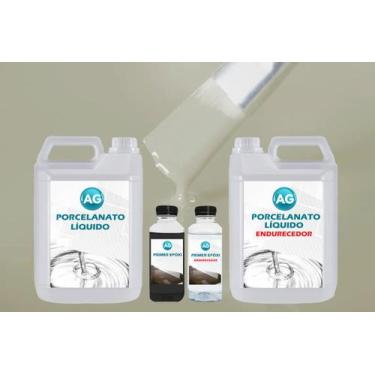 Imagem de Kit Porcelanato Líquido Seixo Cinza AG - RAL7032 por M² - Resinas ag, 