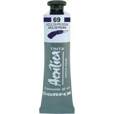 Imagem de Tinta Acrílica 37ml 069 Azul da Prussia Corfix, 069 - AZUL DA PRúSSIA