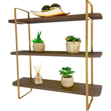 Imagem de Prateleira Hone Slim - Loja da Isa, Dourado/Villandry