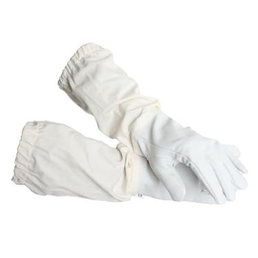 Imagem de FOREST BEEKEEPING SUPPLY - Luva de apicultor de couro de cabra com manga longa de lona e punho elástico