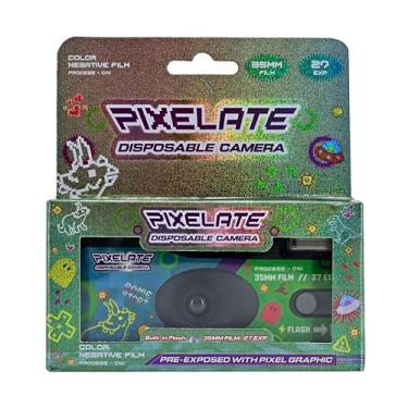 Imagem de Reto Color Pixelate 400 Câmera de filme descartável de 35 mm 27EXP, ISO400, filme negativo colorido, sem foco, fácil de usar, flash embutido, uso único (filme e bateria incluídos) (Pixelate)