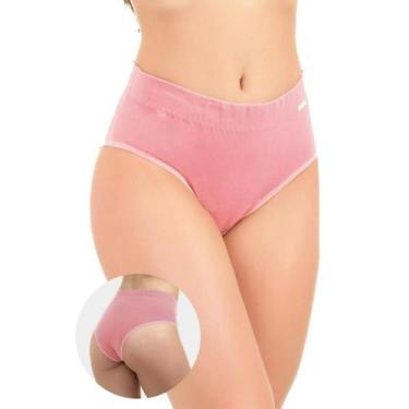 Imagem de Calcinha Feminina Silvana IMI Lingerie  Cós Alto em Algodão Cotton Con