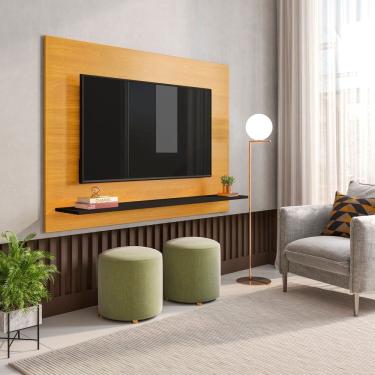 Imagem de Painel para Tv 50 Polegadas Espresso Móveis Freijó com preto