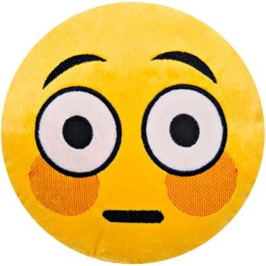Imagem de Almofada Emoji Pelúcia 45cm envergonhado - Vitor Bordados