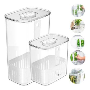 Imagem de Kit 2un Porta Temperos Natural Ervas Hortaliças Organizador de Geladei