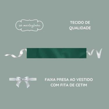 Imagem de Faixa Lisa VERDE MUSGO Infantil Acessorio Festa Casamento Batizado Dam