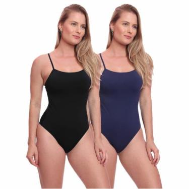 Imagem de Kit 2 Maiô Adulto Regulagem Natação Piscina Praia - Brás e Cia, G, Pre