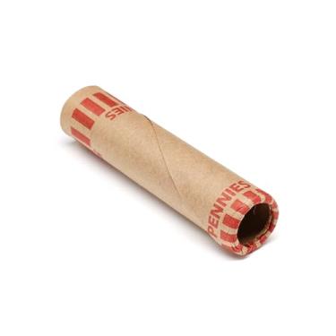 Imagem de Huron Embrulho De Moeda De Um Centavo Frisado, Rolo De 50 Centavos Vermelho (1000 Unidades)