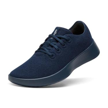 Imagem de Allbirds Tênis feminino de lã Runner Go, respirável de lã merino, Azul marinho (sola azul marinho), 35
