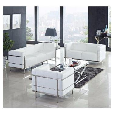 Imagem de Conjunto Sofas Lc2 E Lc3 Para Recepcao - RF Mobiliário, Branco
