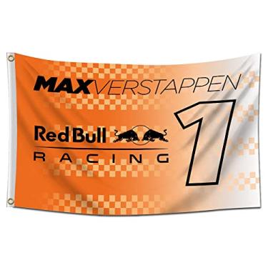 Imagem de Bandeira Max Verstappen #1 9,5 x 1,5 m Red Bull Racing Banner para fãs de carros com ilhós de latão