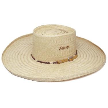 Imagem de Chapeu Campeiro Karanda Palha de Carnauba Country Interno Couro Suador