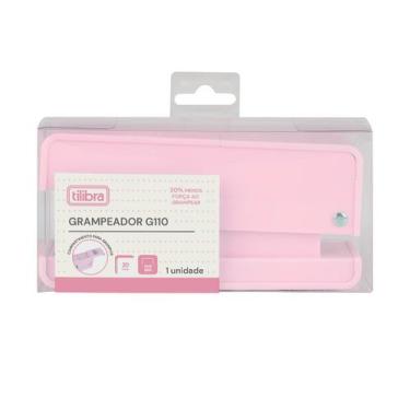 Imagem de Grampeador 20 Folhas de Mesa G110 Rosa Claro - Tilibra, Único