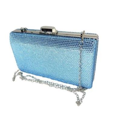 Imagem de Bolsa clutch feminina brilho strass festa madrinha premium-Feminino