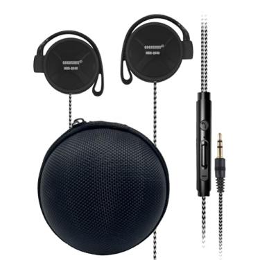 Imagem de GOGOSINIS Fones de ouvido infantis confortáveis para escola com almofadas de esponja macia, ganchos ajustáveis, conector de 3,5 mm e capa de fone de ouvido - perfeito para tablets e computadores
