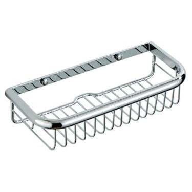 Imagem de Conjunto de acessórios de banheiro prateados - Suporte para papel higiênico, saboneteira, toalha e prateleira | 5 peças, prateleira