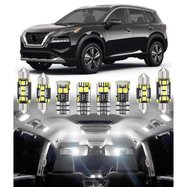 Imagem de BMT xms Substituição de luz LED interior de carro para Nissan Rogue 2021-2024, pacote de lâmpadas interiores super brilhantes 6000K, 9 peças