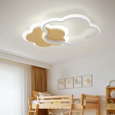 Imagem de YCMGEAD Luminária De Teto Led 19,68 Pol. Com Duas Flores, 3000-6000 K, Montagem Embutida, Moderna 20 W Para Quarto, Abajur Sala Estar, Brinquedos