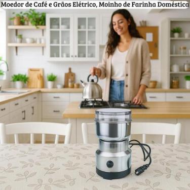 Imagem de Moedor de Café Elétrico Inox 200W Compacto, Potente e Silencioso para 