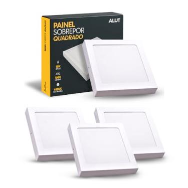 Imagem de Kit Painel Led Plafon Easy 18w 6500k Branco Frio Bivolt sobrepor Quadrado Alut By Avant (4)