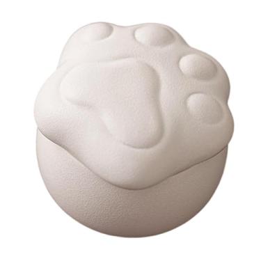 Imagem de YWJLQH Recipiente de cerâmica para cozinha, recipiente para alimentos, açucareiro de mesa, para chá para biscoitos, nozes, açúcar, condimento de cozinha, Branco