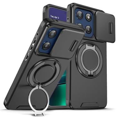 Imagem de MRRSIWEI Capa para Motorola Moto G Stylus 5G 2025 com capa deslizante para câmera, proteção contra quedas de nível militar resistente com rotação de 360° capa para Moto G Stylus 5G 2025 (não 2024