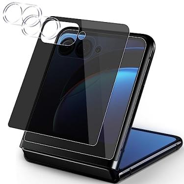 Imagem de Anbzsign Para Motorola Razr 40 Ultra (2023) [Pacote Com 2] Protetor De Tela Privacidade Lente Câmera, Vidro Temperado Anti-Espionagem Dureza 9H