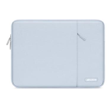 Imagem de Capa MOSISO para laptop de 15, 15,6 e 16 polegadas, compatível com MacBook Pro 16 M4, M3, M2 e M1, notebook HP, Acer, Dell, Lenovo, ASUS, bolsa vertical de poliéster com bolso, azul-bebê