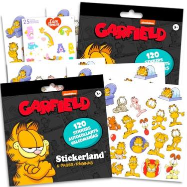 Imagem de Garfield Adesivos para crianças ~ Pacote com mais de 240 adesivos para artigos de festa, lembrancinhas, aniversários e muito mais | Decorações de festa Garfield The Movie