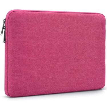 Imagem de Capa para laptop MacBook de 14 polegadas para MacBook Pro 2025-2021 de 14 polegadas M4 M3 M2 M1 Pro/Max A2992 A2918 A2779 A2442 com Touch ID, resistente à água e à prova de choque (rosa vermelha)