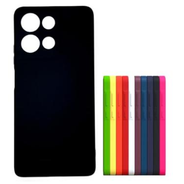 Imagem de Compativel com Moto G56 - Capa Capinha Case Silicone Macia Aveludada Forro Interno Premium Preta