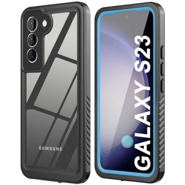 Imagem de ZWWADR Capa protetora de tela integrada à prova d'água para Samsung Galaxy S23 [corpo inteiro à prova de choque] [3 m militar à prova de choque] à prova de poeira subaquática para Galaxy S23 5G 6,1