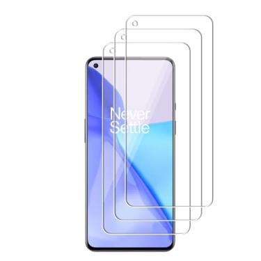 Imagem de UZWZW Pacote com 3 protetores de tela para OnePlus 9 5G vidro temperado, antiarranhões, HD transparente