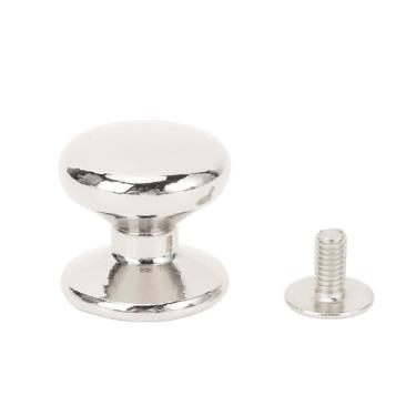 Imagem de Fockety 20 Conjuntos de Rebite e Parafuso, Botão de Cabeça Redonda de 15 Mm Rebite de 6 Mm para Parafusos de Ferro Cruzado para a Gaveta Artesanato de Couro (SILVER)