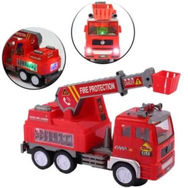 Imagem de Brinquedo Educativo Caminhão Bombeiro Infantil Som E Luzes - Atena