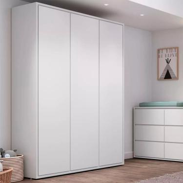 Imagem de Guarda Roupa Infantil 3 Portas Coleção Wood Divicar Branco