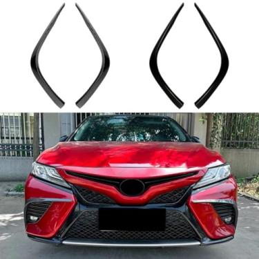Imagem de Spoiler de faca de vento compatível com Camry 8ª geração 2018-2020 Kit de carroceria lâmina de ar de afinação para-choque dianteiro divisor lateral acessórios para carro (aparência de fibra de carbono