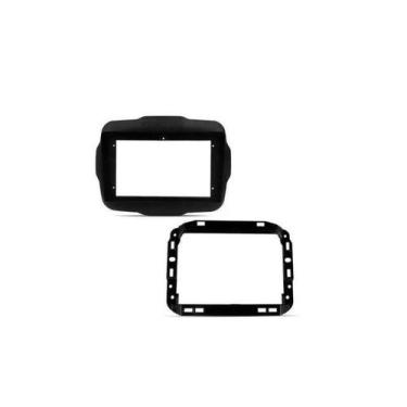 Imagem de Moldura 9 pol Jeep Renegade 15/19 - Preta - Padrão Chinês - Fiamon