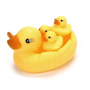 Imagem de Kit Pato De Borracha Flutuador E Brinquedo De Banho Bebê