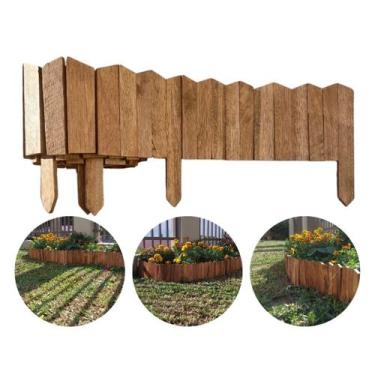 Imagem de kit 4 metros limitador de grama Contenção Decoração - EcomEM, Amêndoa