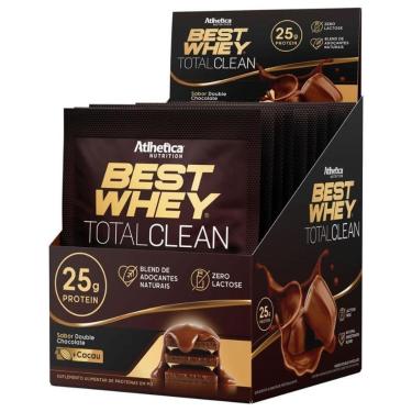 Imagem de Best Whey Total Clean 15 sachês de 35g Atlhetica Nutrition Double Chocolate-Unissex